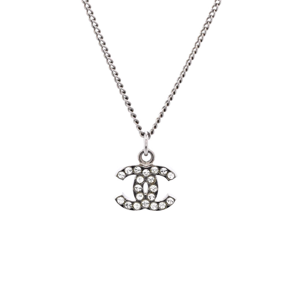 Chanel CC Crystal Logo Necklace